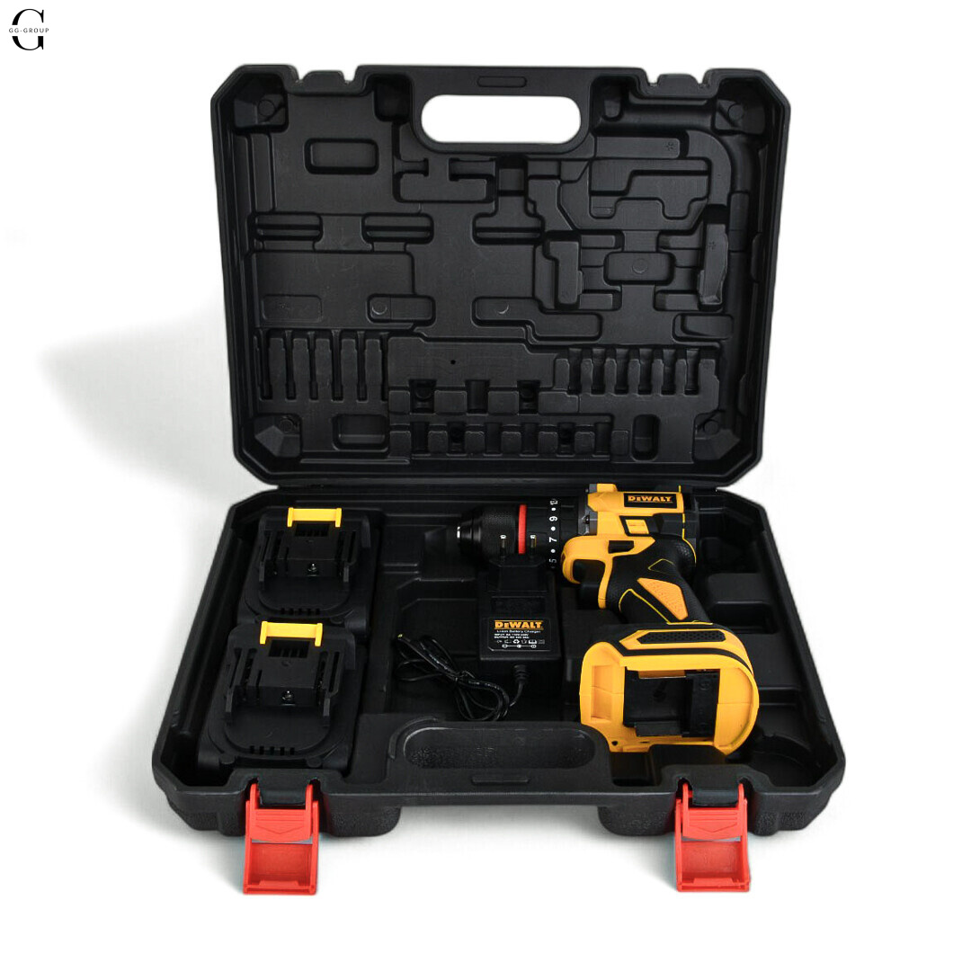 Шуруповерт DeWALT 21V Безщітковий + 2 АКБ 2Ah + Металевий патрон 